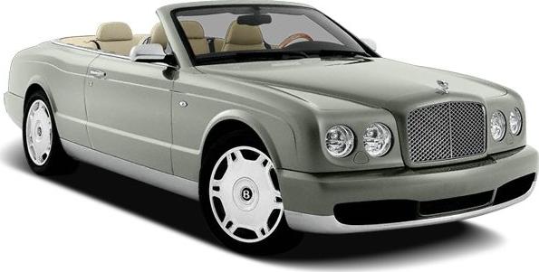 Luxury convertible front side view with signature grille and elegant design