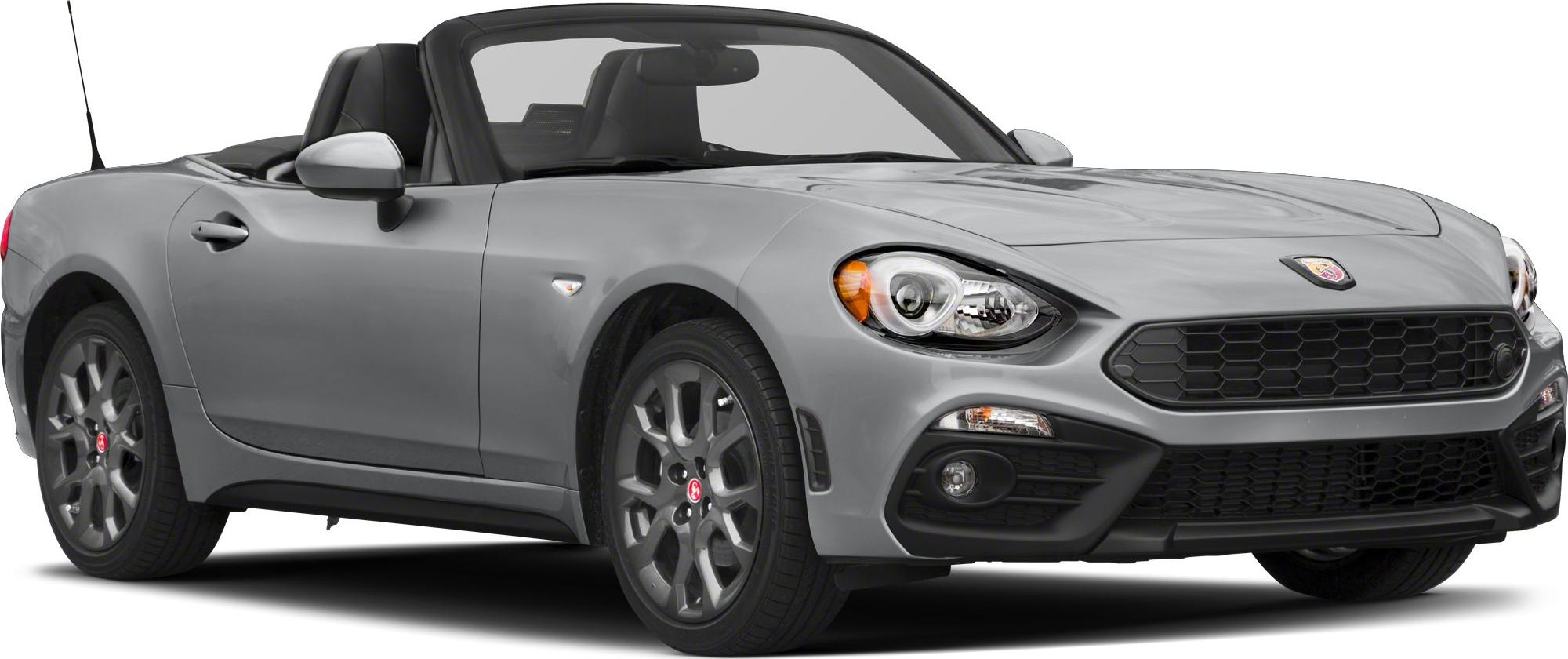 Convertible front view with grille, headlights, and alloy wheels