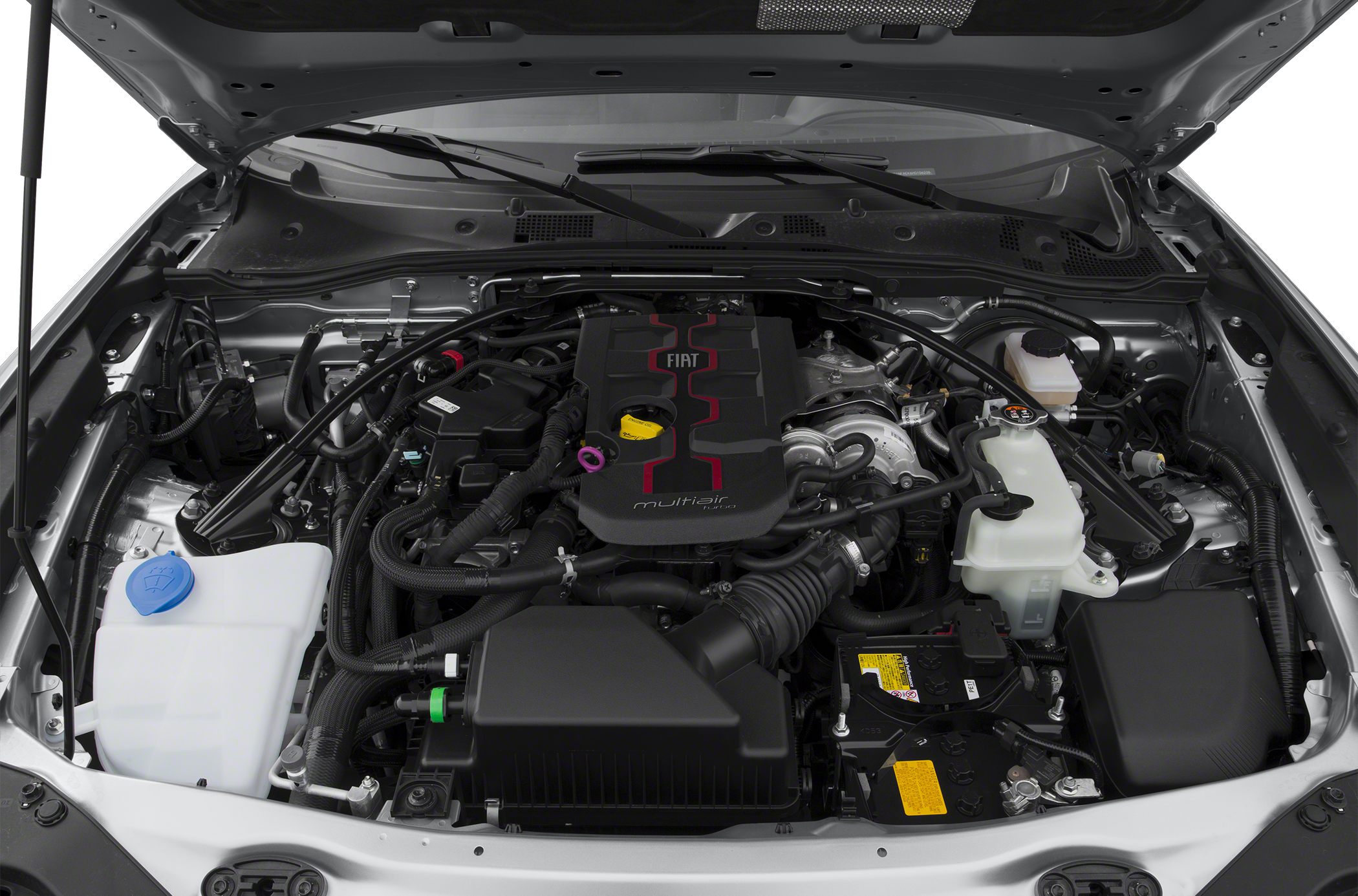 MultiAir turbocharged engine bay with detailed component layout