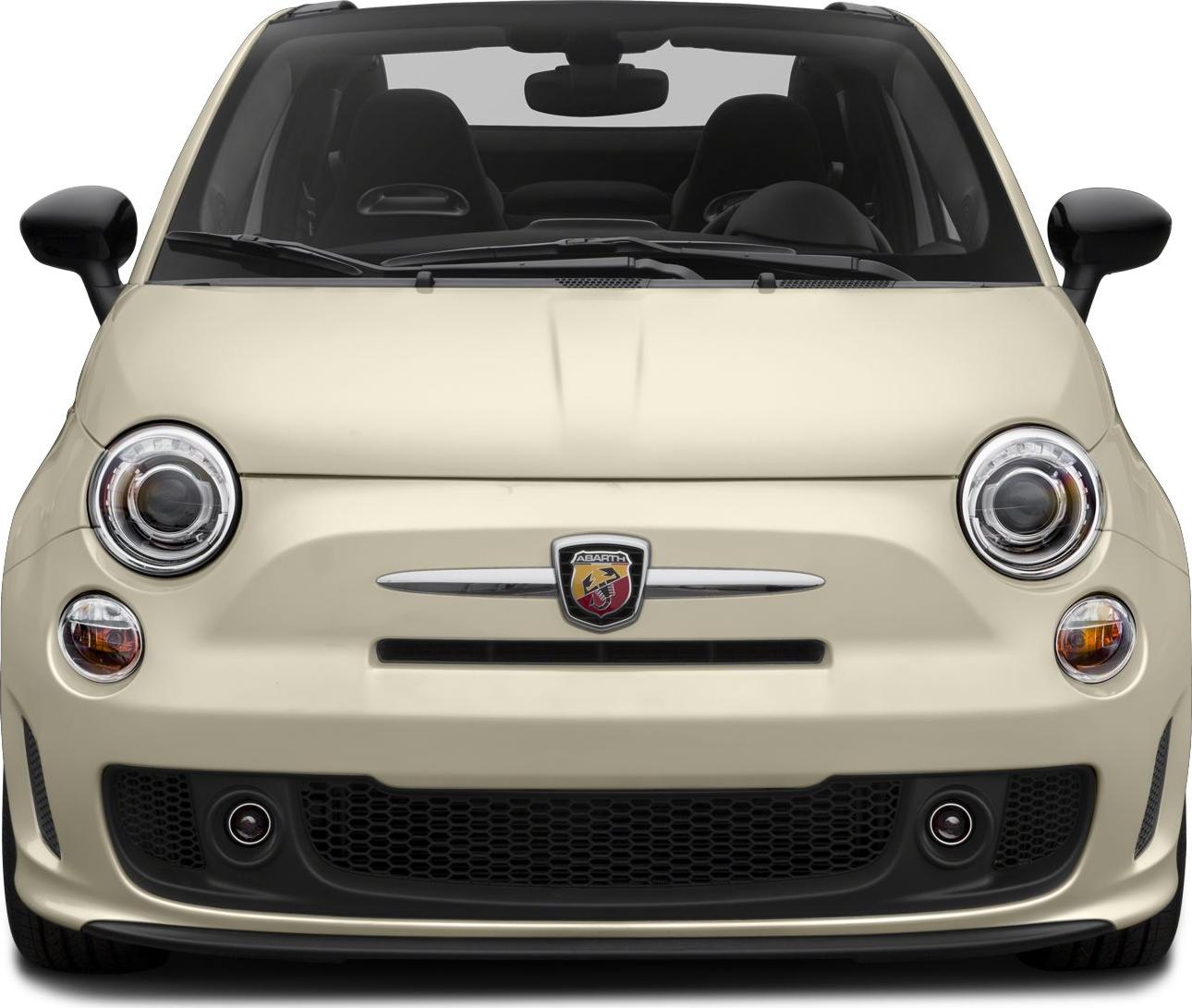Front view with round headlights and sporty grille