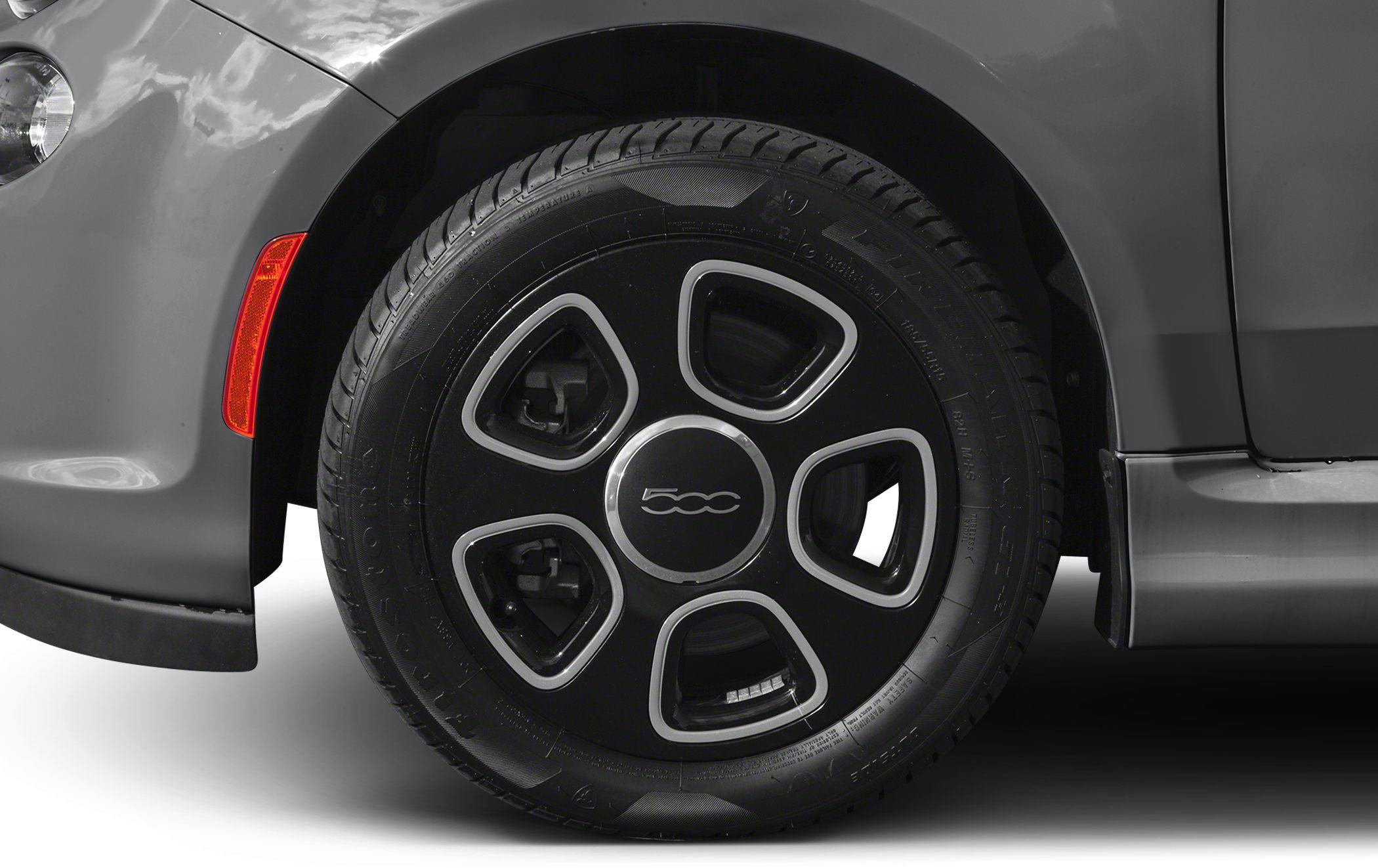 Close-up of electric hatchback wheel and rim design