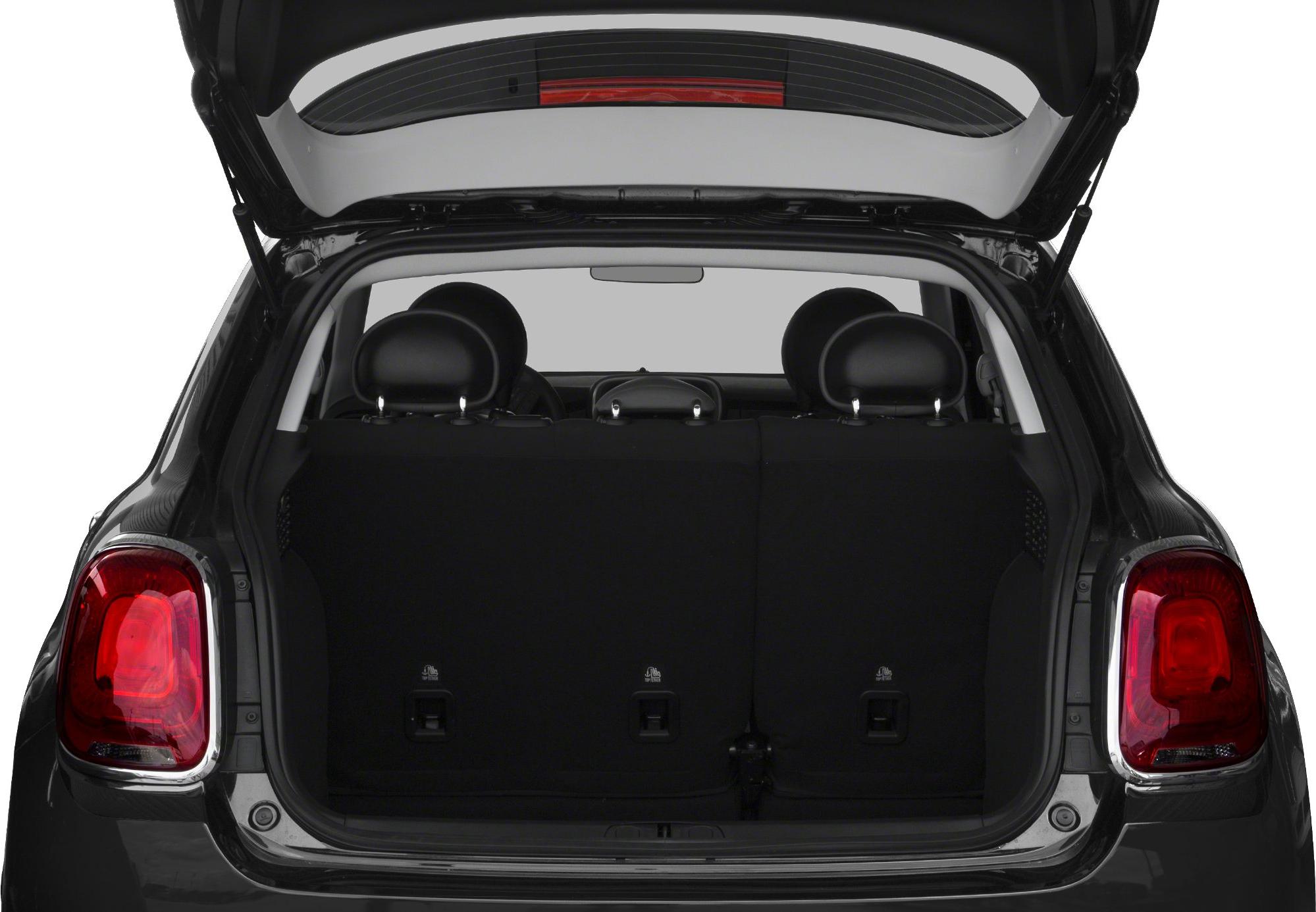 Rear trunk space and tail lights of a compact SUV