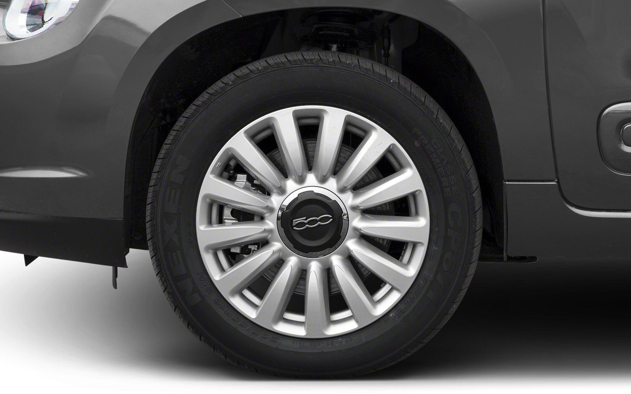 Multi-spoke alloy wheel and tire close-up