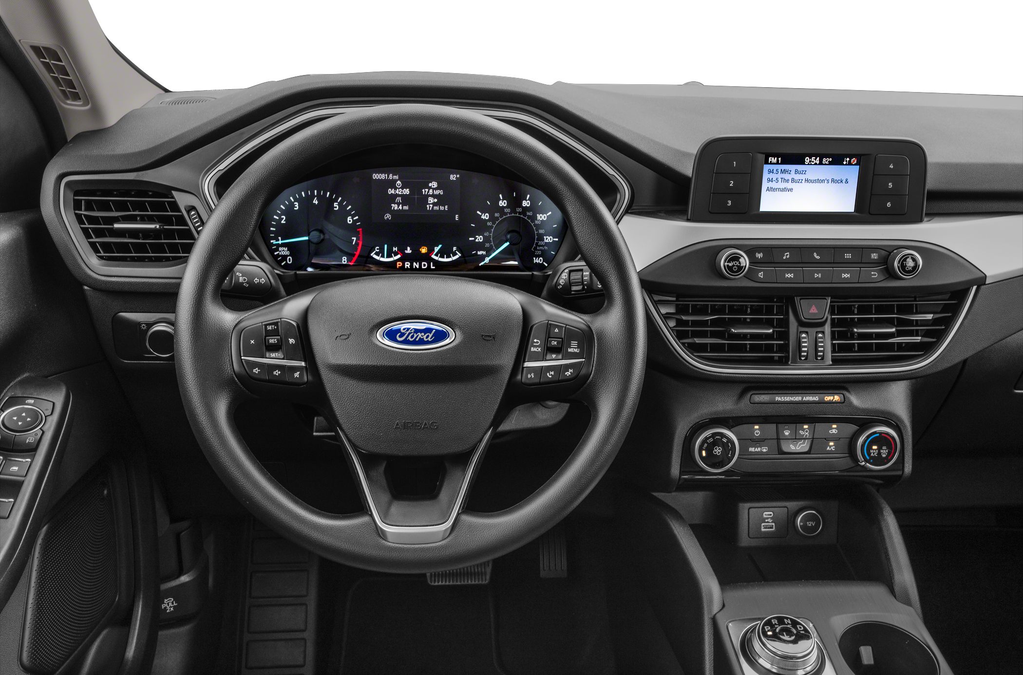 Steering wheel with controls and digital dashboard cluster