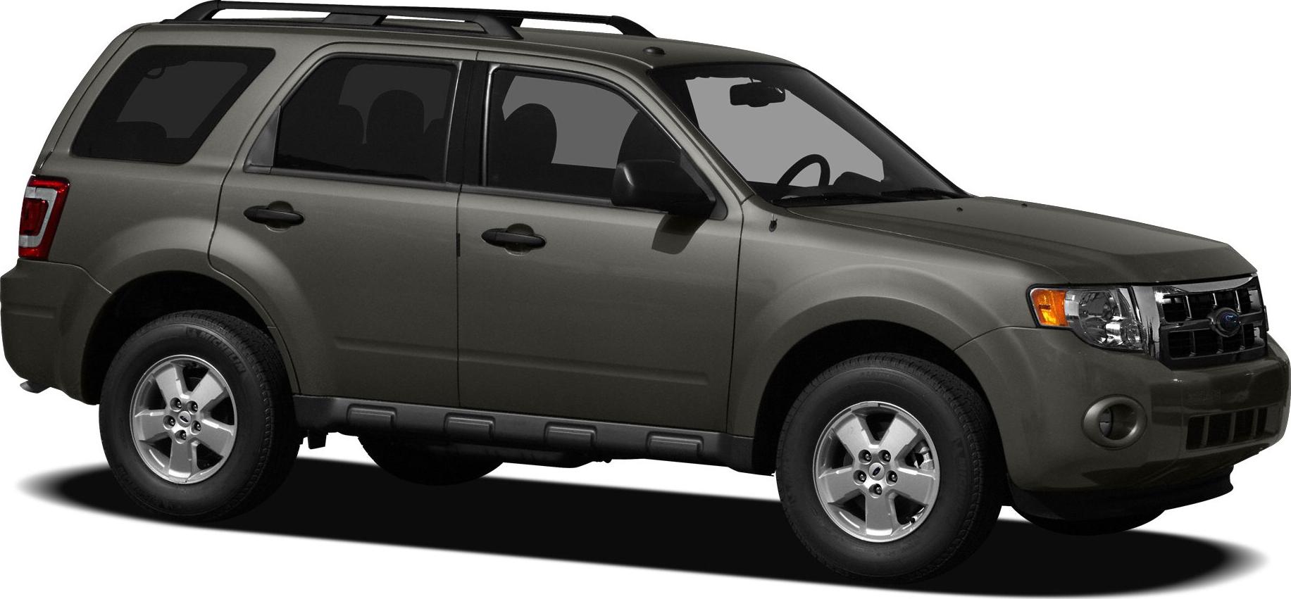 Side profile of an SUV with roof rails and alloy wheels