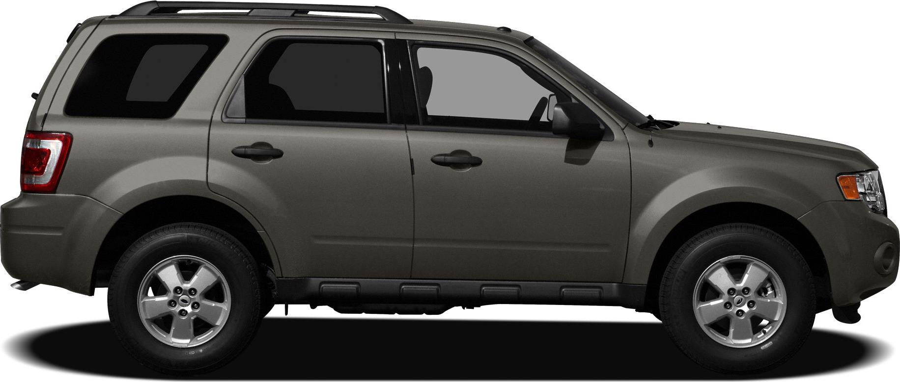 Side view of mid-size SUV with roof rails and alloy wheels