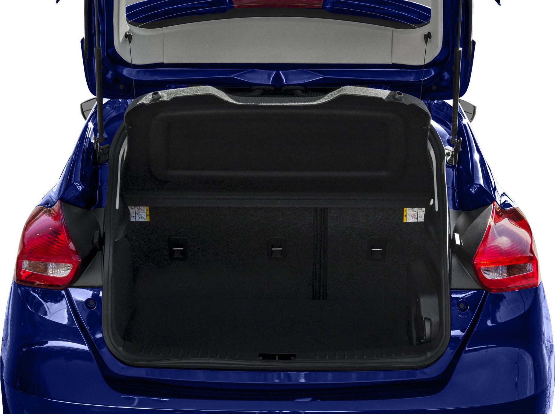 Open hatchback trunk with spacious storage and rear lights