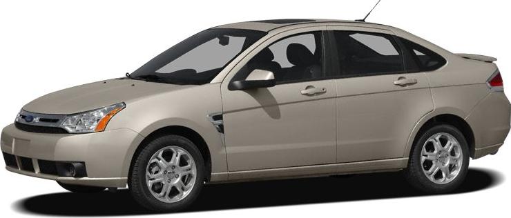 Side profile of a four-door compact sedan with alloy wheels.