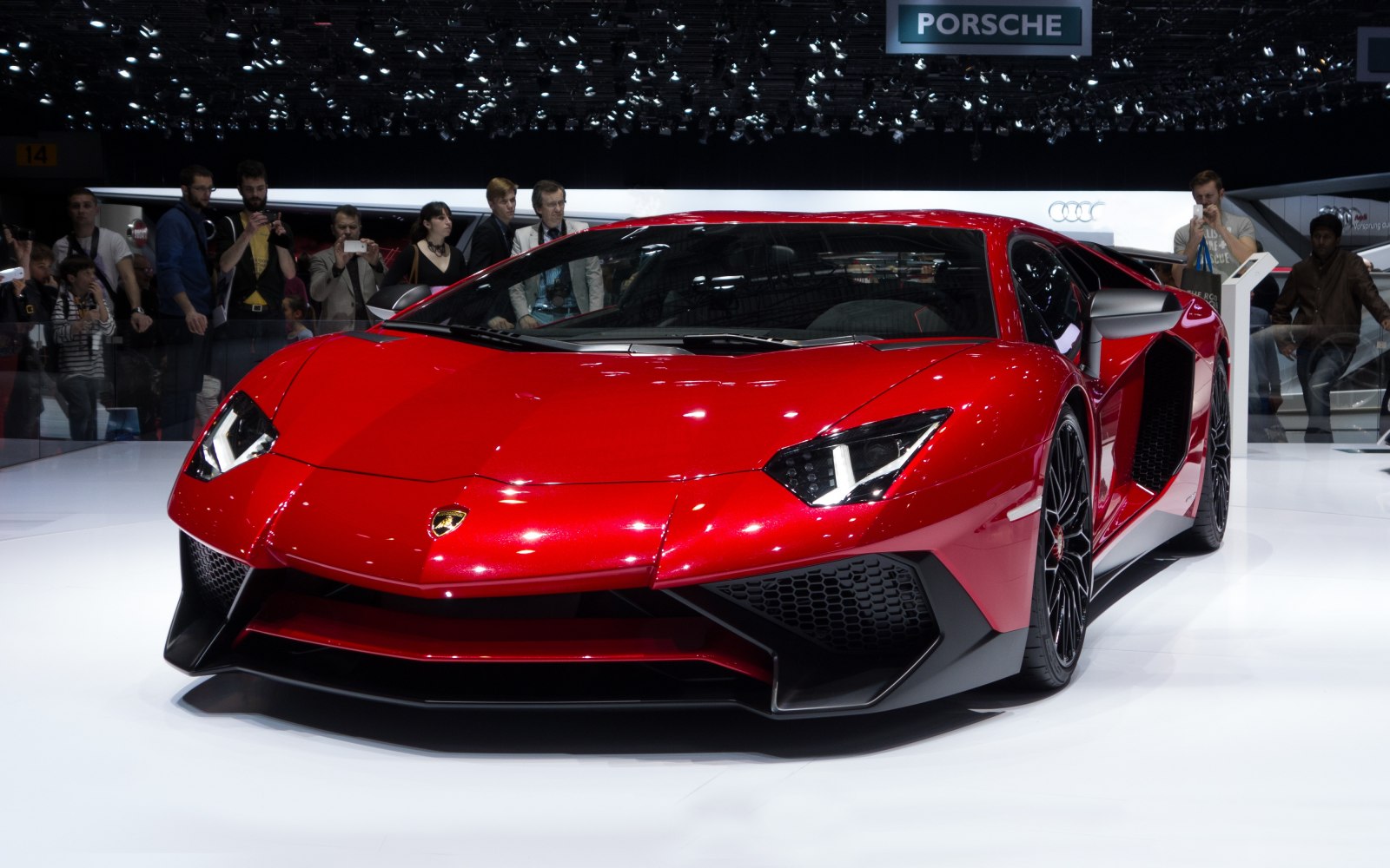 Aggressive front view with sharp headlights and aerodynamic air intakes