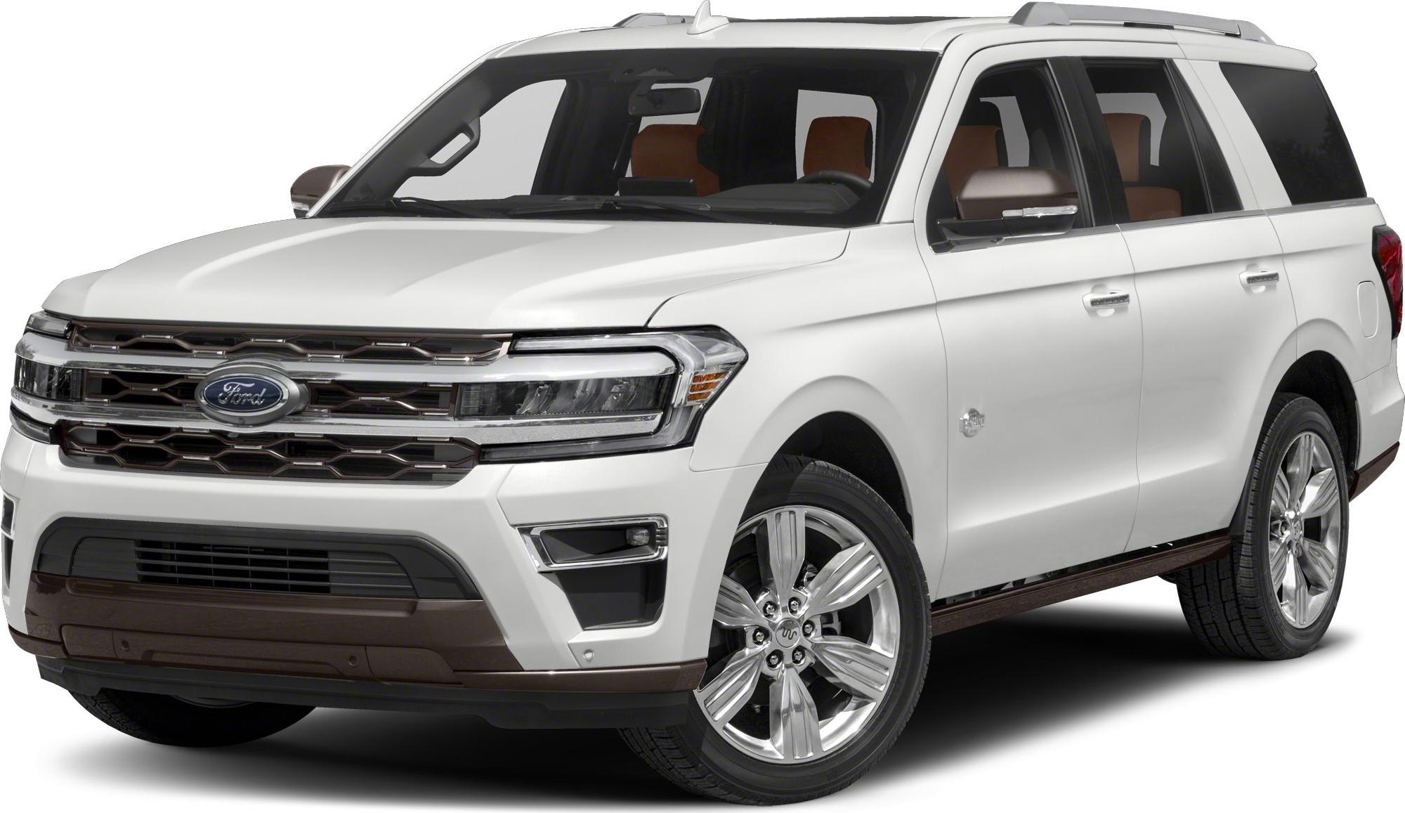 Front-side view of full-size SUV with LED headlights and alloy wheels