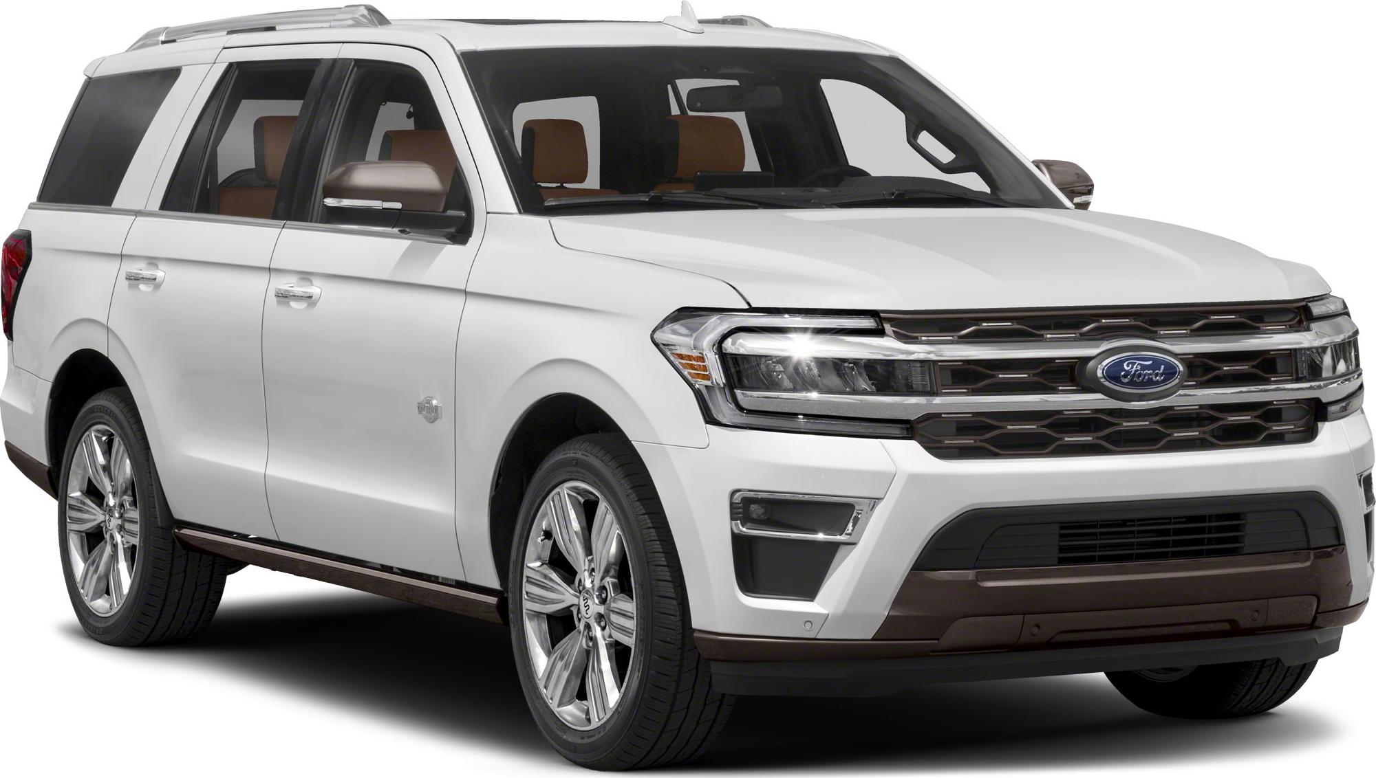 Full-size SUV front-side view with LED headlights and chrome grille