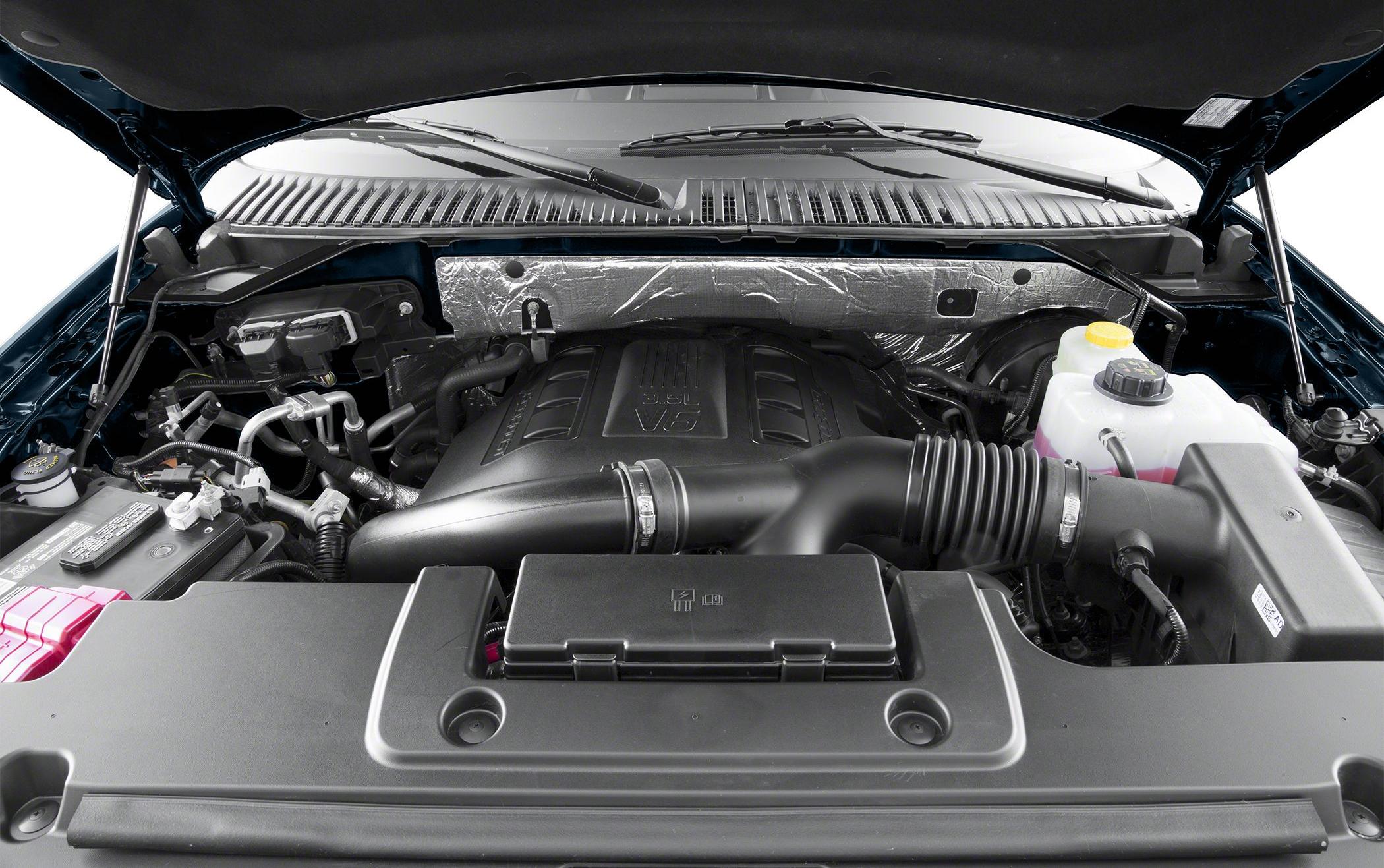 5.4L V8 engine bay with air intake and coolant reservoir