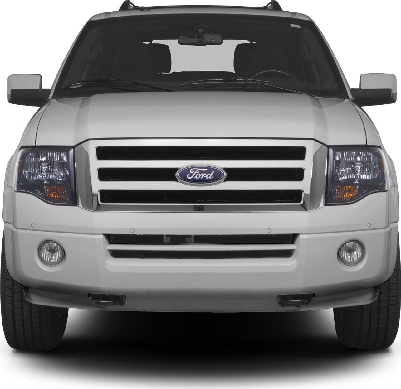 Front view with grille, headlights, fog lights and wide stance