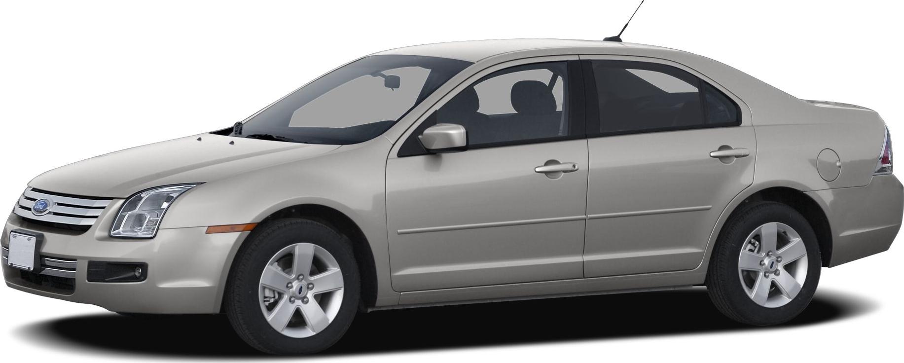 Side profile of beige four-door sedan with alloy wheels