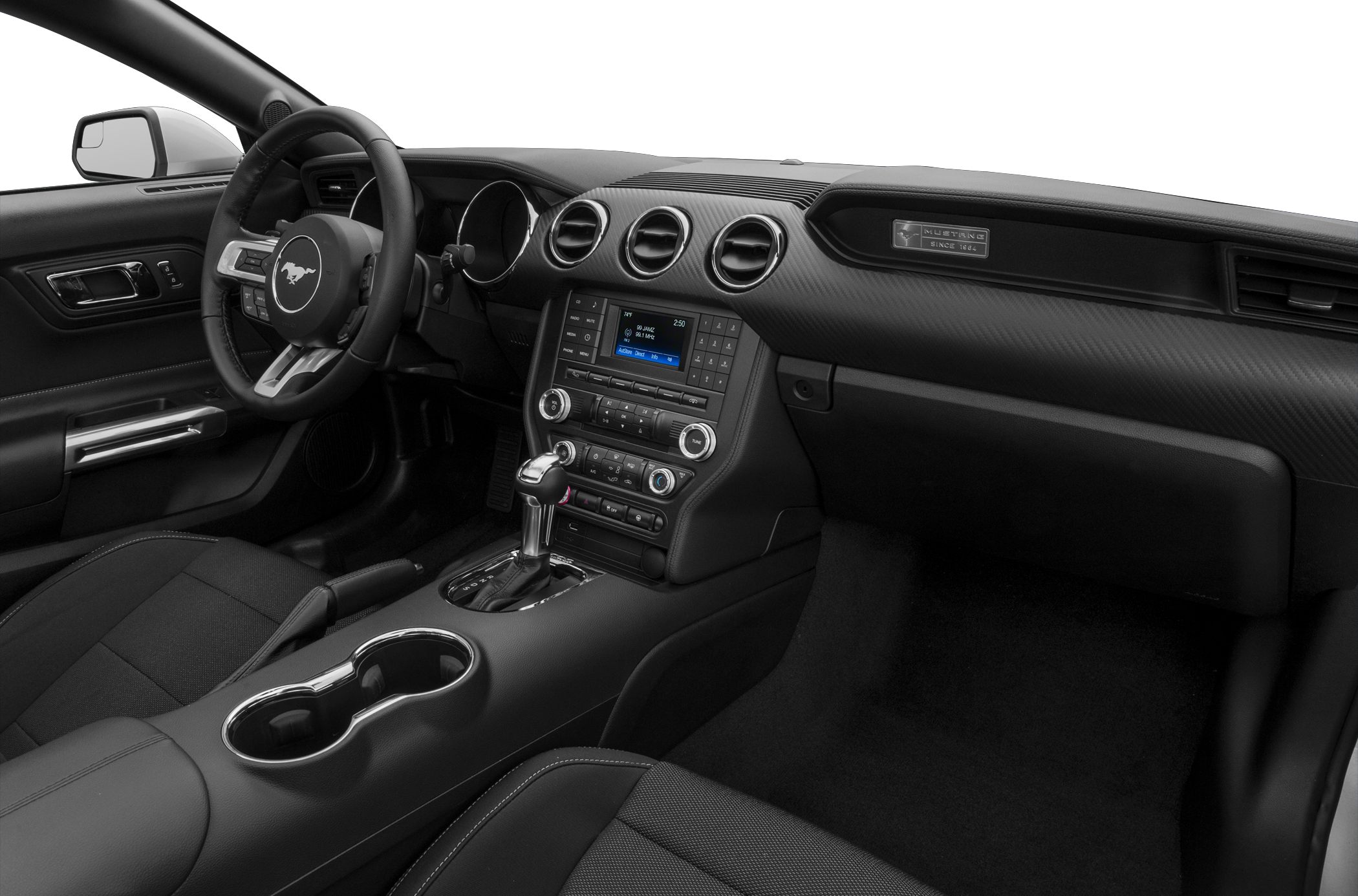 Dashboard and steering wheel with center console