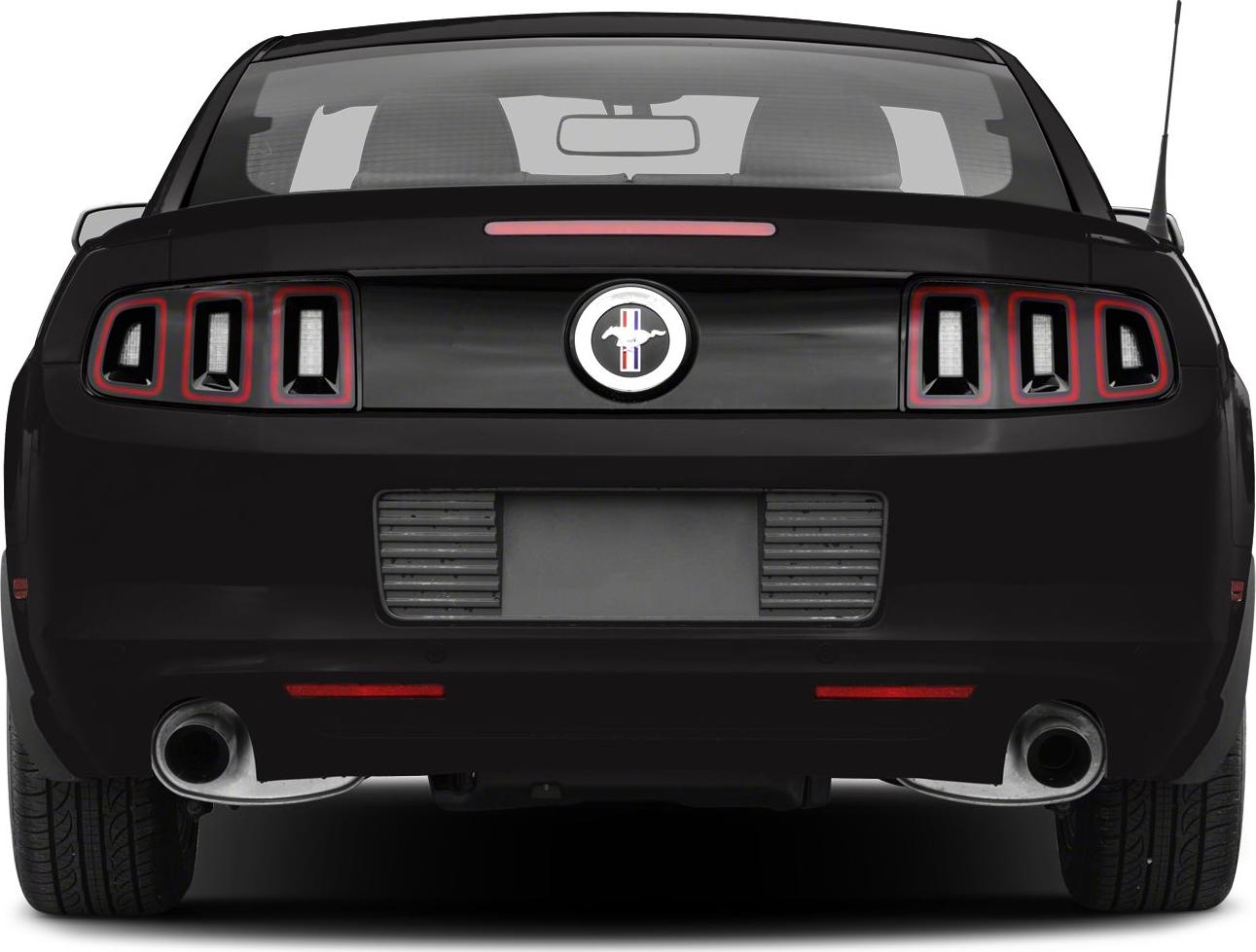 Rear view with signature triple-bar tail lights and dual exhausts
