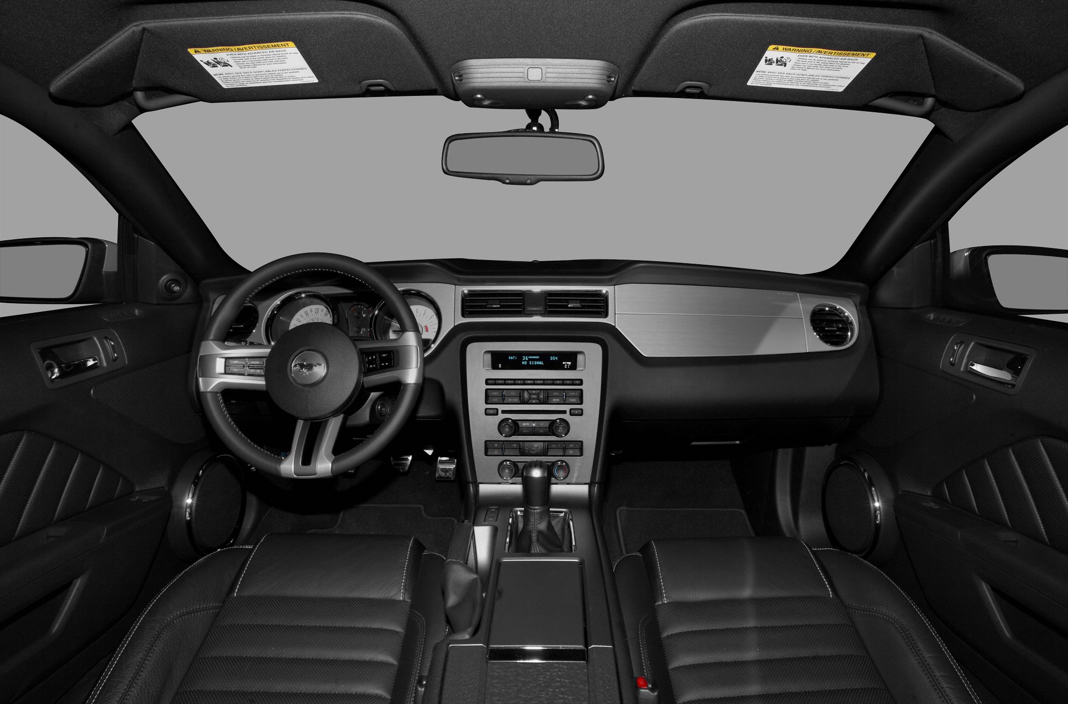 Dashboard, steering wheel, center console of car interior