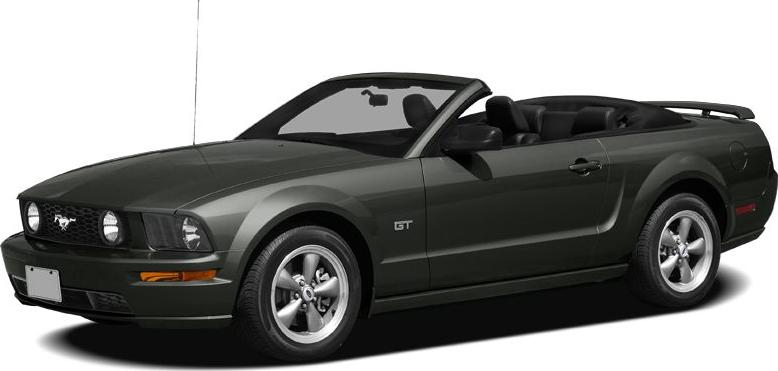 Convertible GT with sleek body and classic 2005 Mustang styling