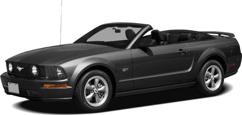 Sleek convertible muscle car with open-top and sporty design