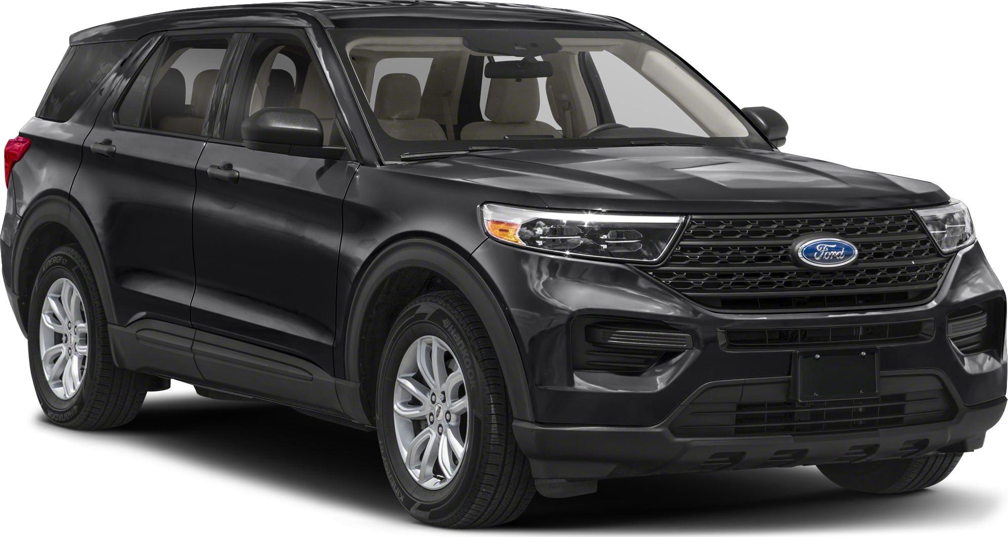 Front view of an SUV with LED headlights and alloy wheels