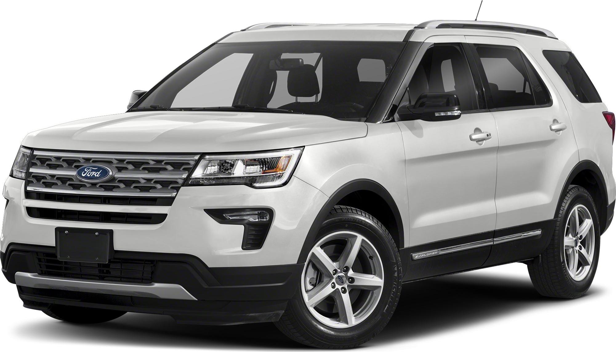 White SUV front side view with modern front grille and headlights