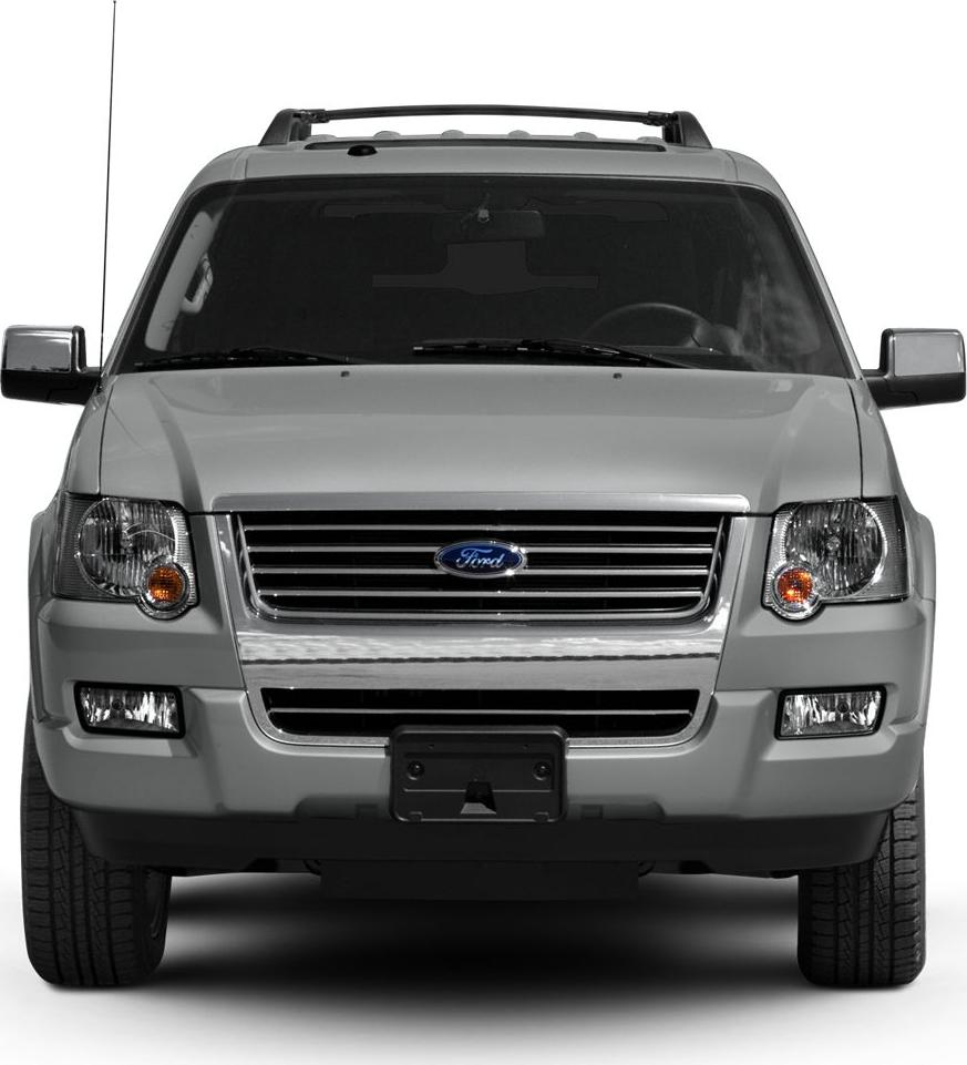 Front grill, round headlights, roof rack of SUV from 2006-2010