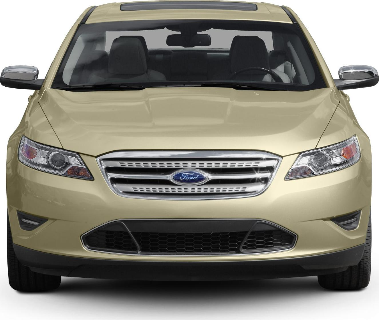 Front view with distinctive grille and headlights