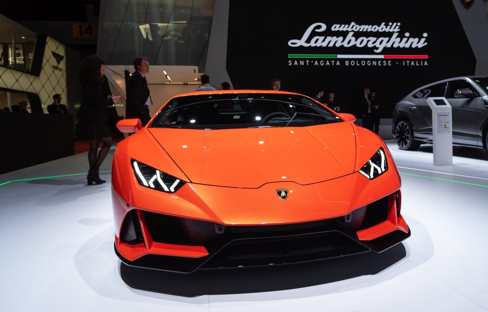 Front view with sharp LED headlights and aerodynamic front fascia.