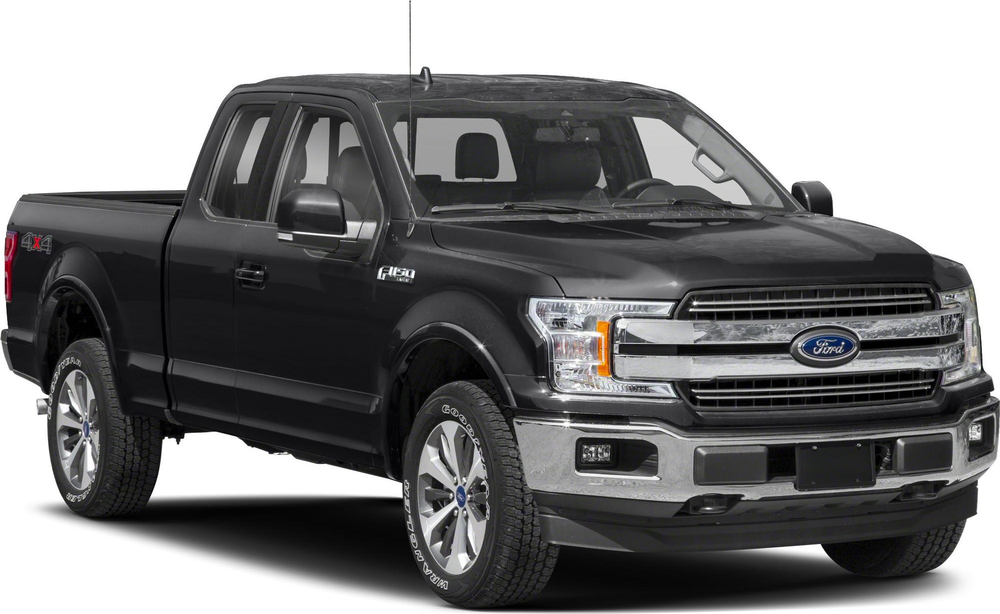 Black pickup truck front side with chrome grille and 4x4 badge