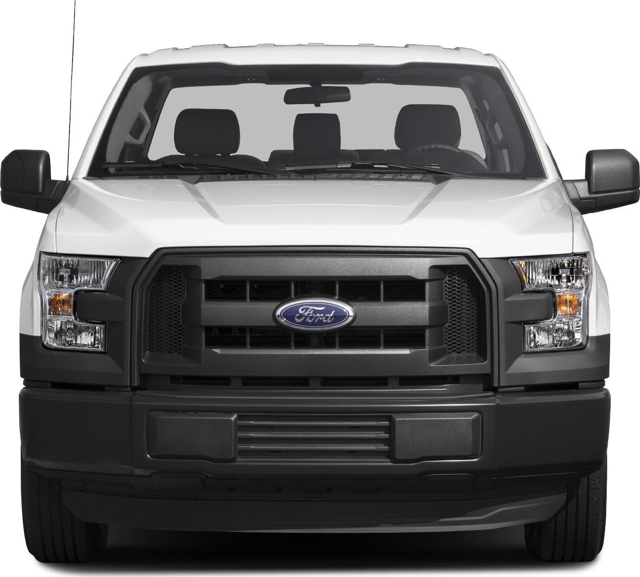 Front view with bold black grille and rectangular headlights
