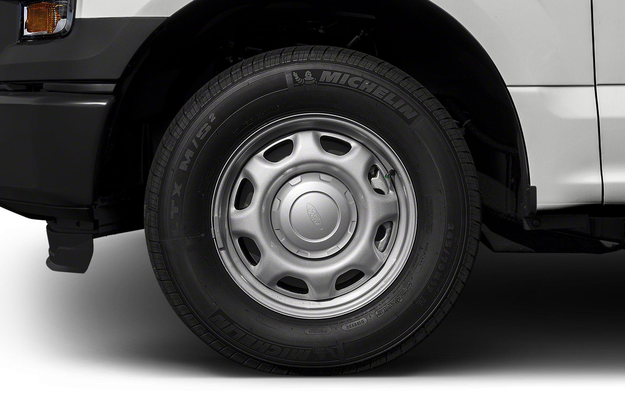 Close-up of steel wheel with Michelin tire on a truck