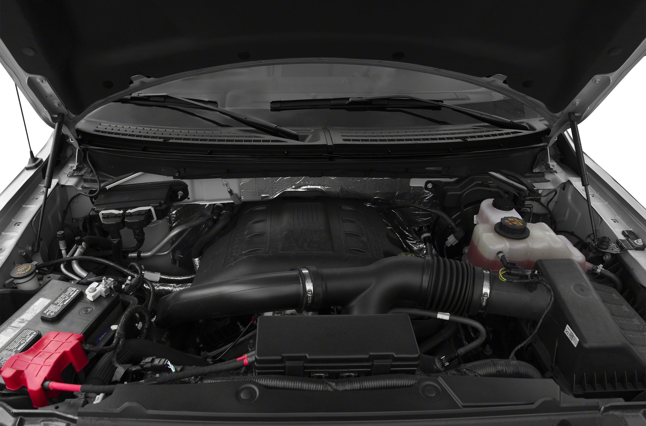 5.4L V8 engine with air intake and battery in engine bay