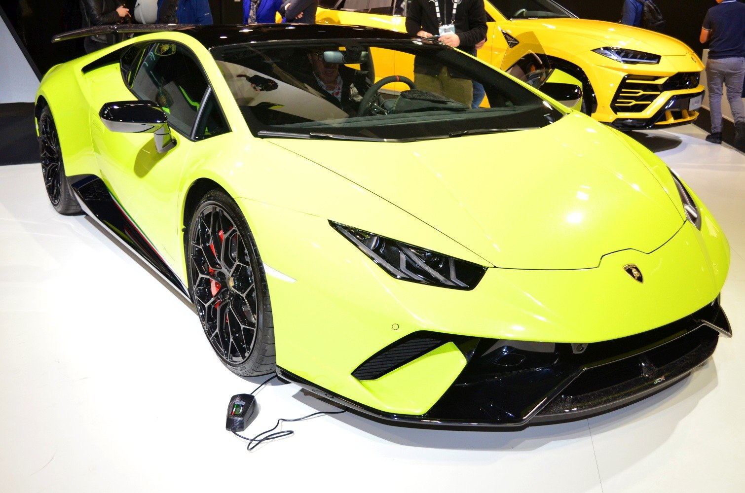 Aggressive front design and black multi-spoke alloy wheels
