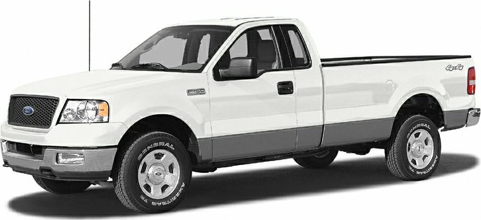 Front and side view of a white pickup with extended bed and 4x4 badge