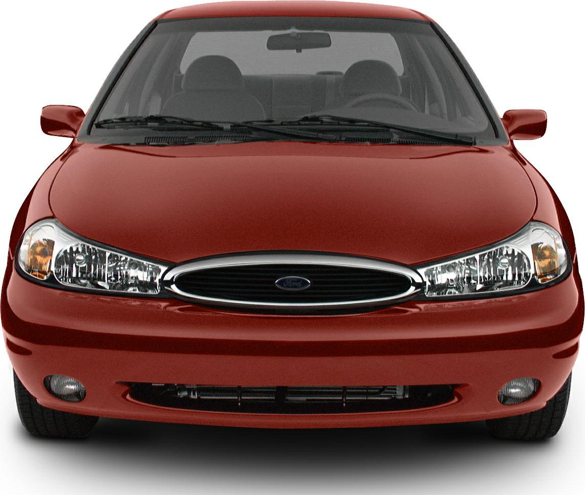 Front view with oval grille and clear multi-lens headlights