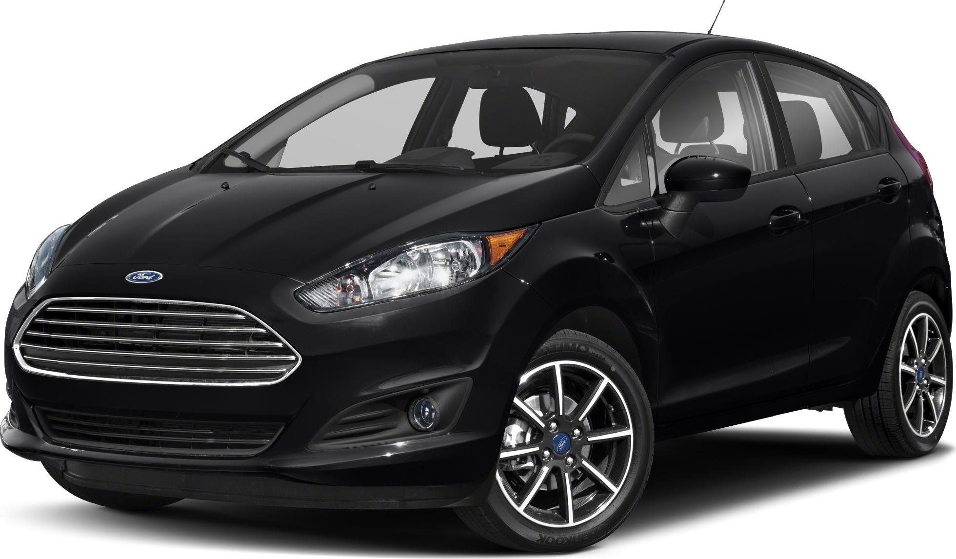 Black 3-door hatchback with front grille and alloy wheels