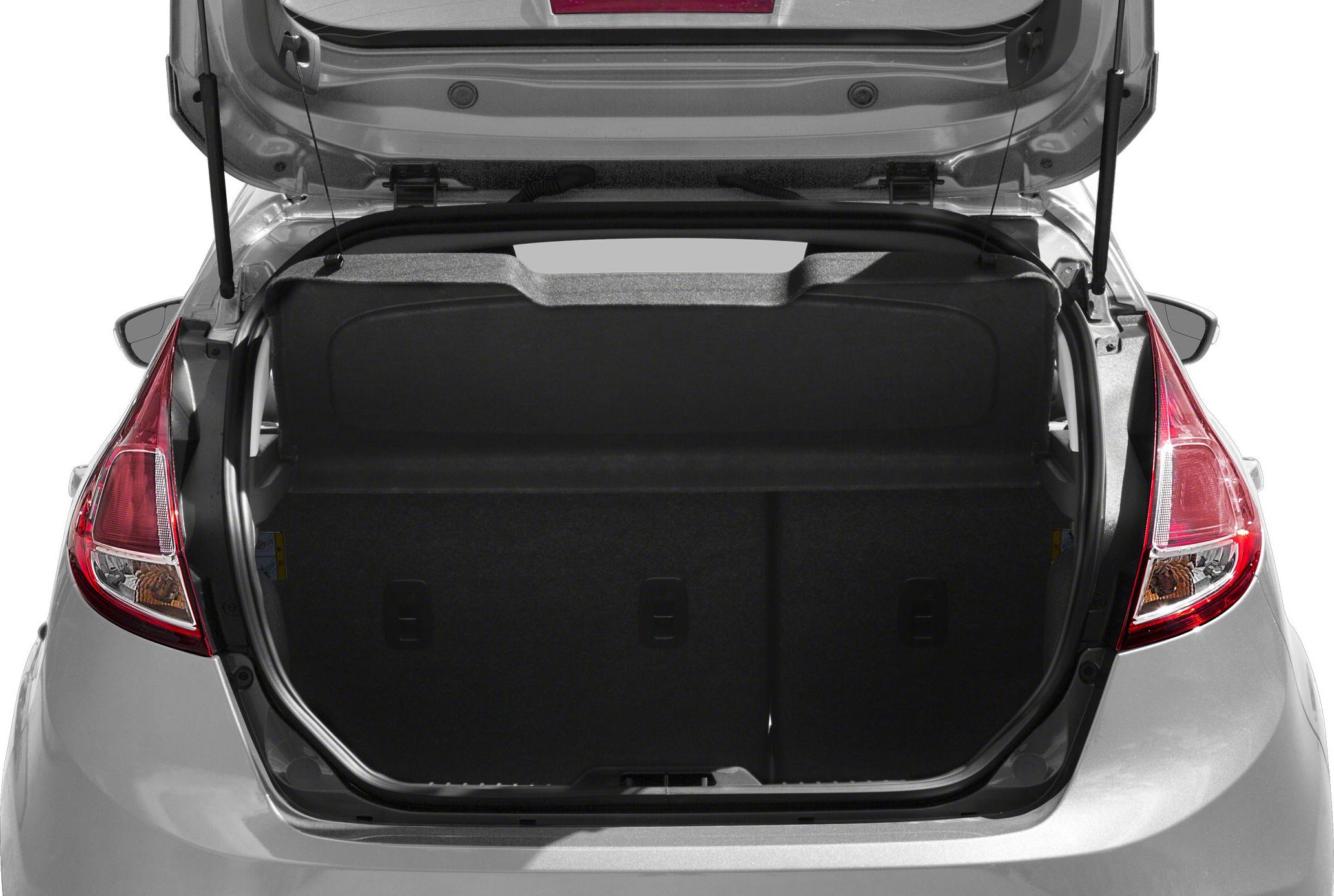 Open hatchback trunk space with rear lights