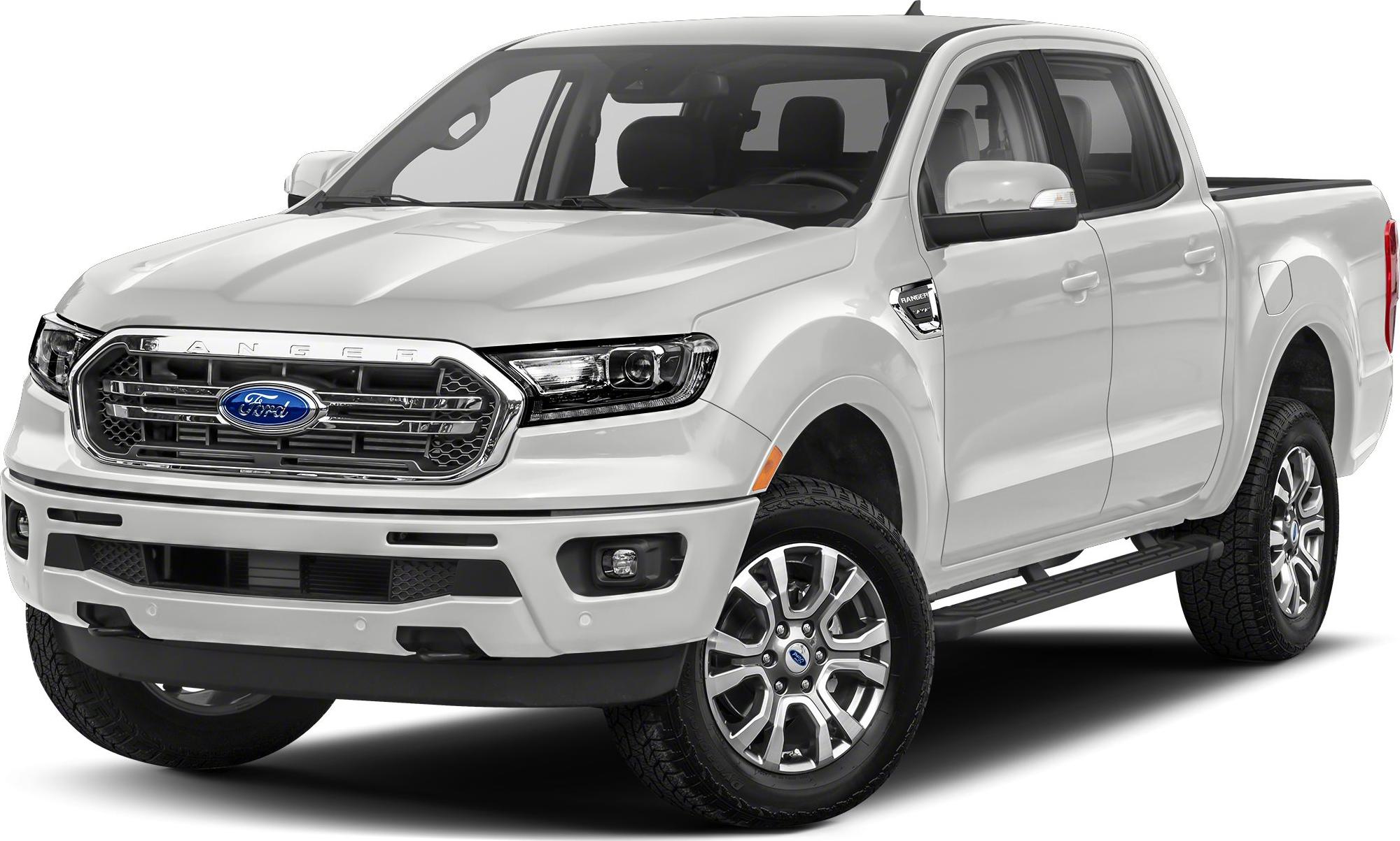 Pickup truck front-side view with chrome grille and LED headlights