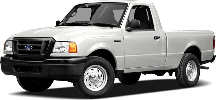 Single cab pickup with black grille and steel wheels