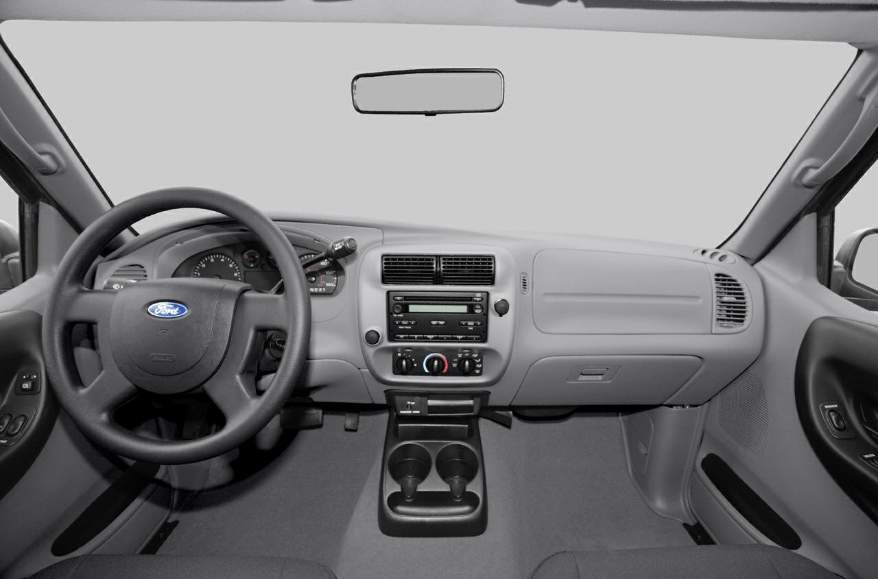 Dashboard and steering wheel of a vehicle interior