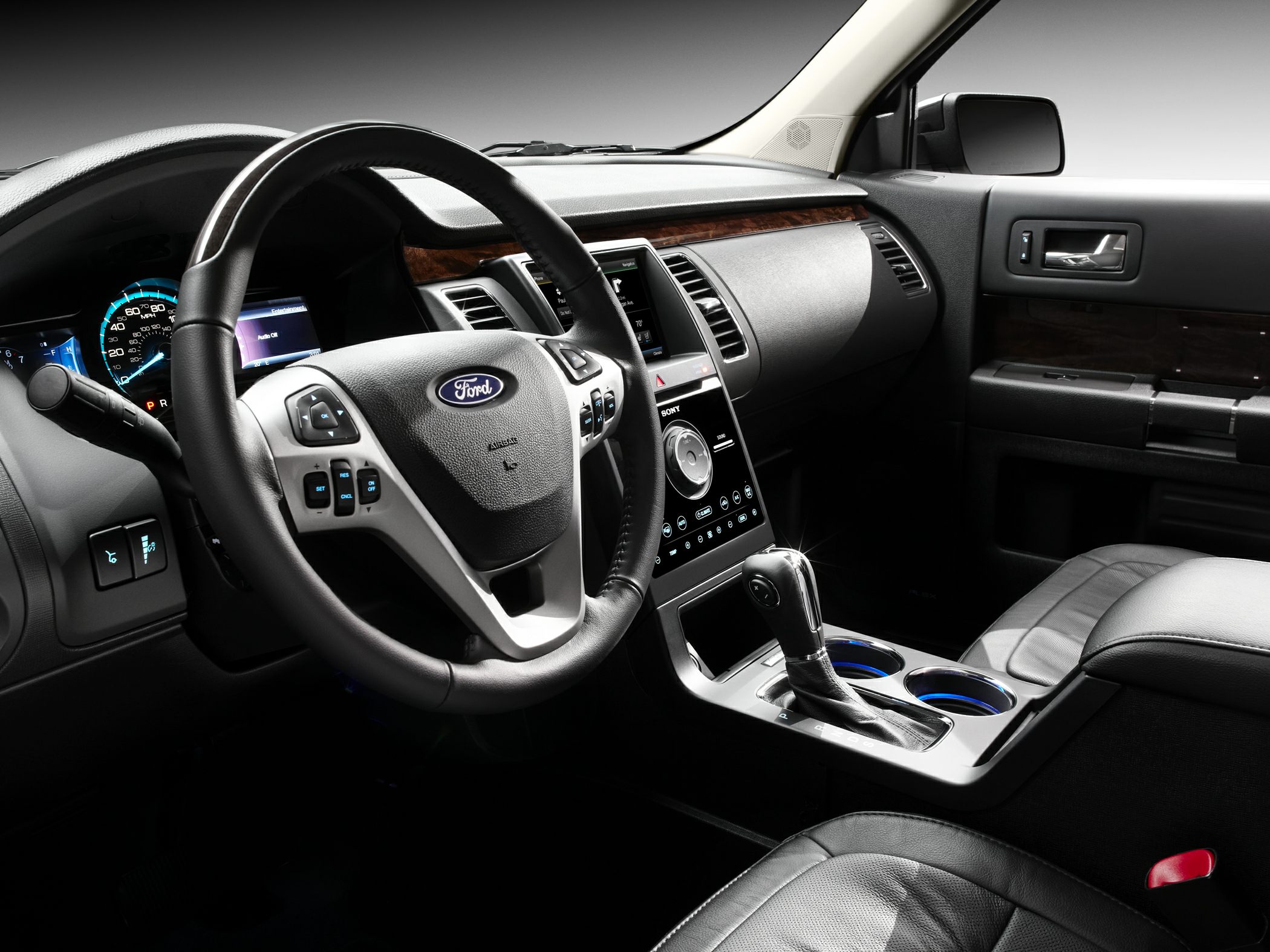 Ford Flex 2013 facelift interior with dashboard and steering wheel