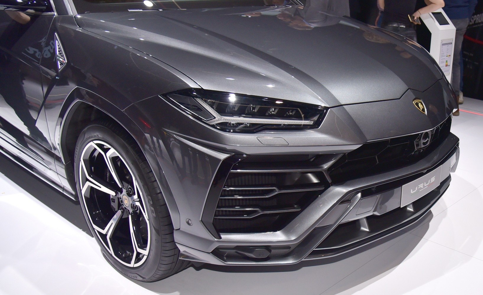 Angular LED headlights and distinctive alloy wheel close-up