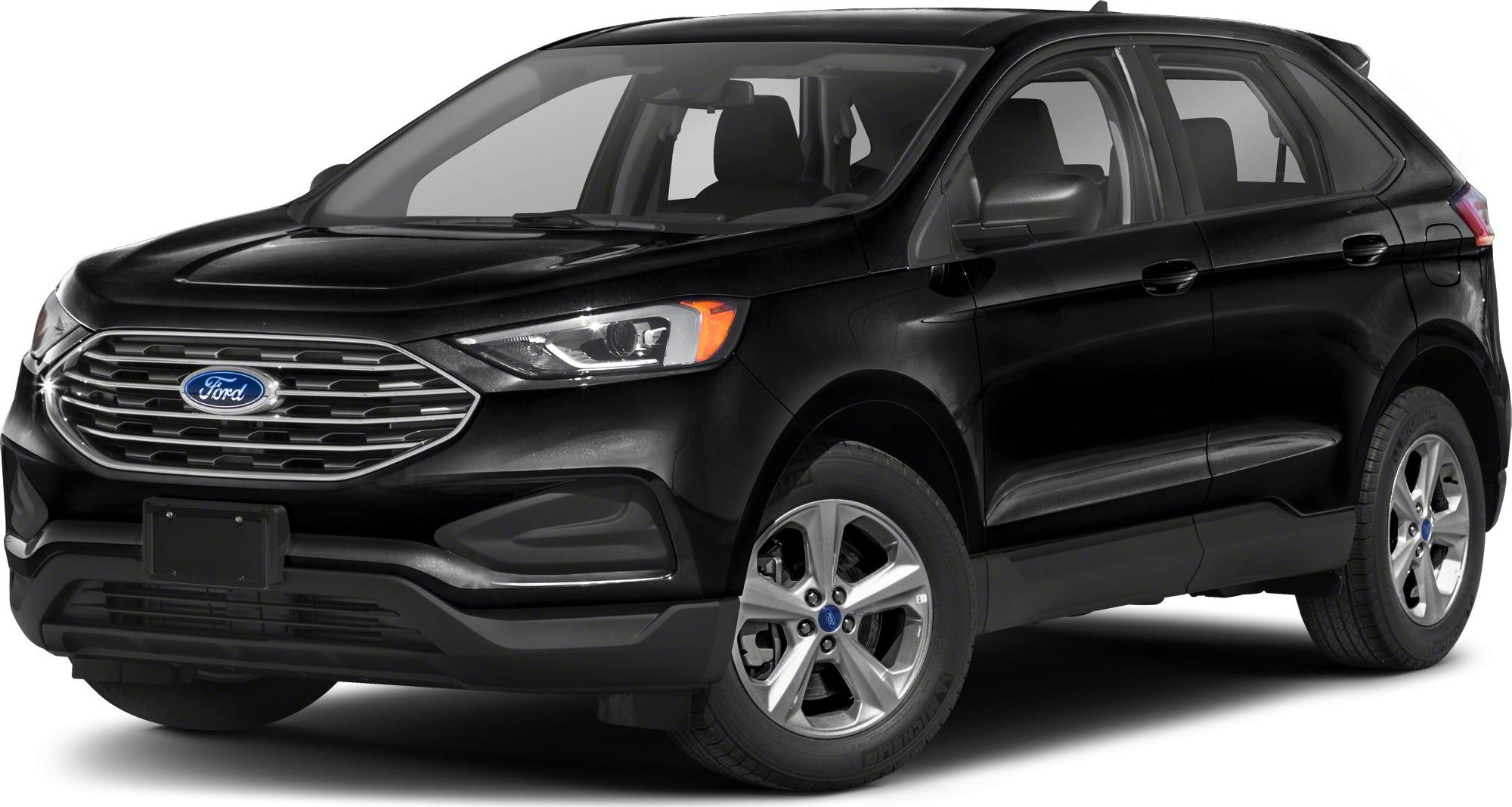 SUV front with signature grille and sharp headlights