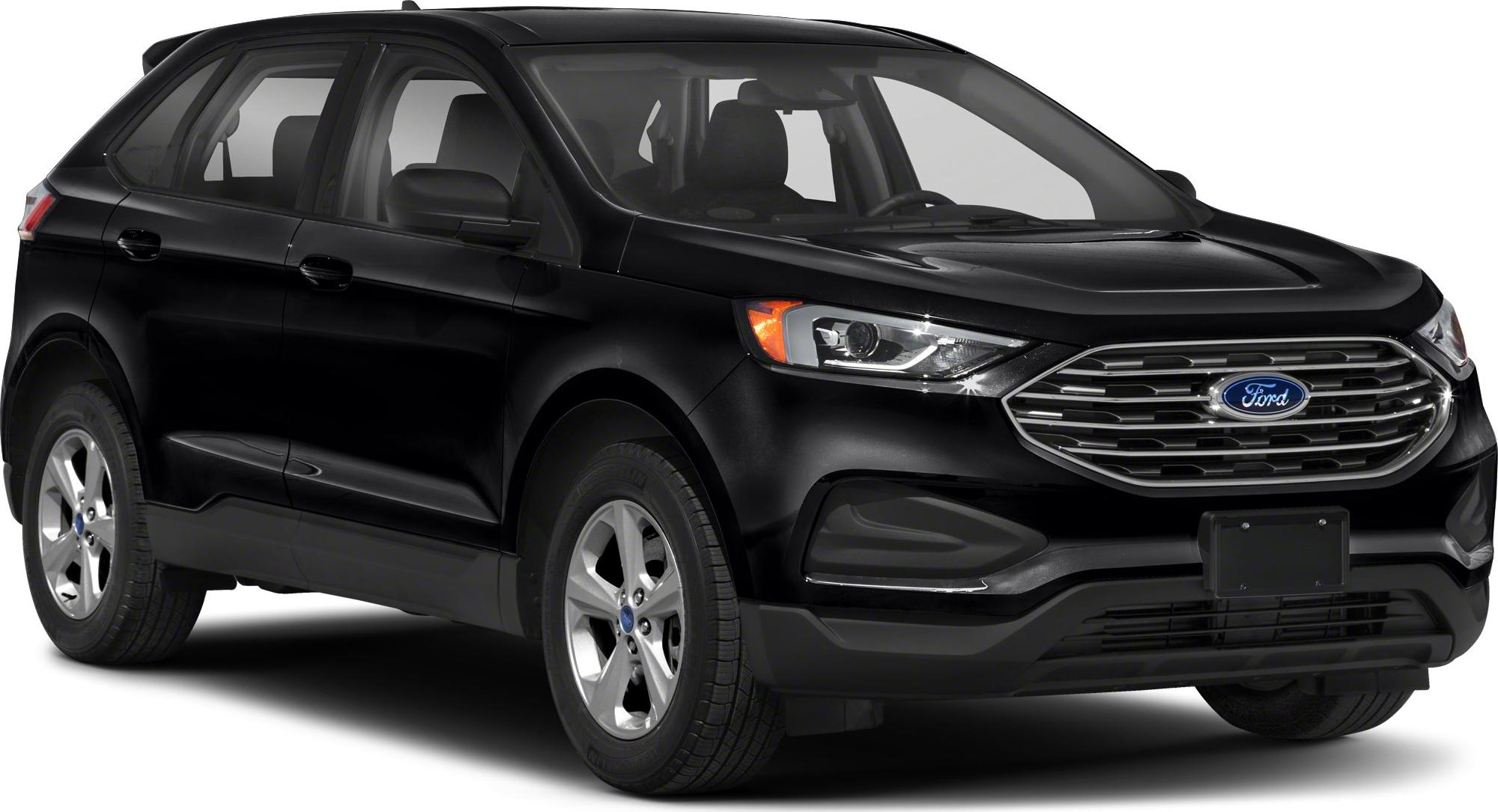 Front view with grille, headlights, and alloy wheels of a modern SUV