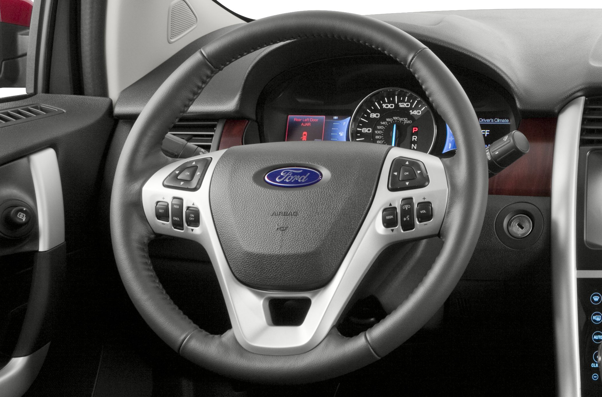Steering wheel with integrated controls and instrument cluster