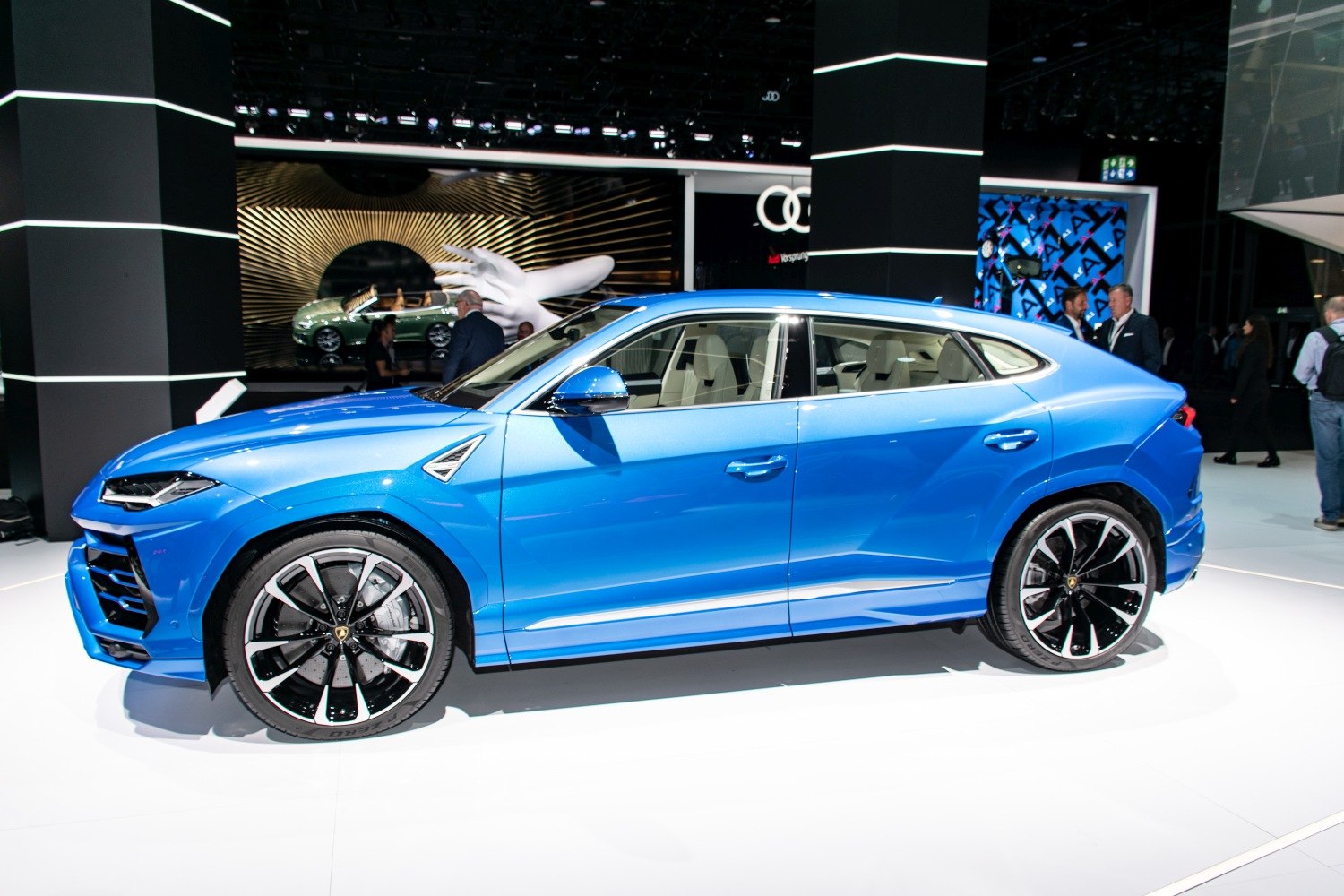 Side profile of SUV with aerodynamic design and sporty alloy wheels