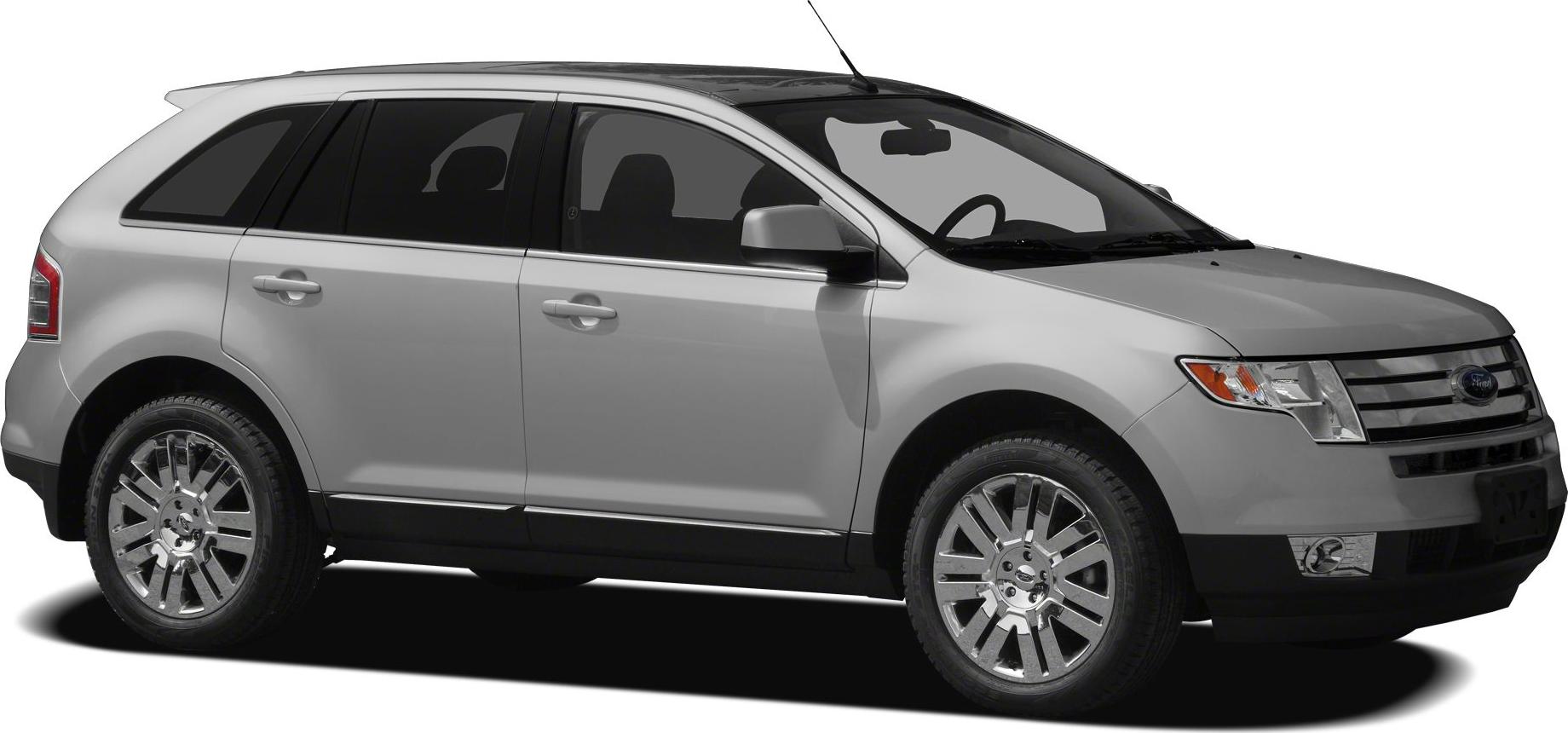 Side view of SUV with chrome rims and black lower trim