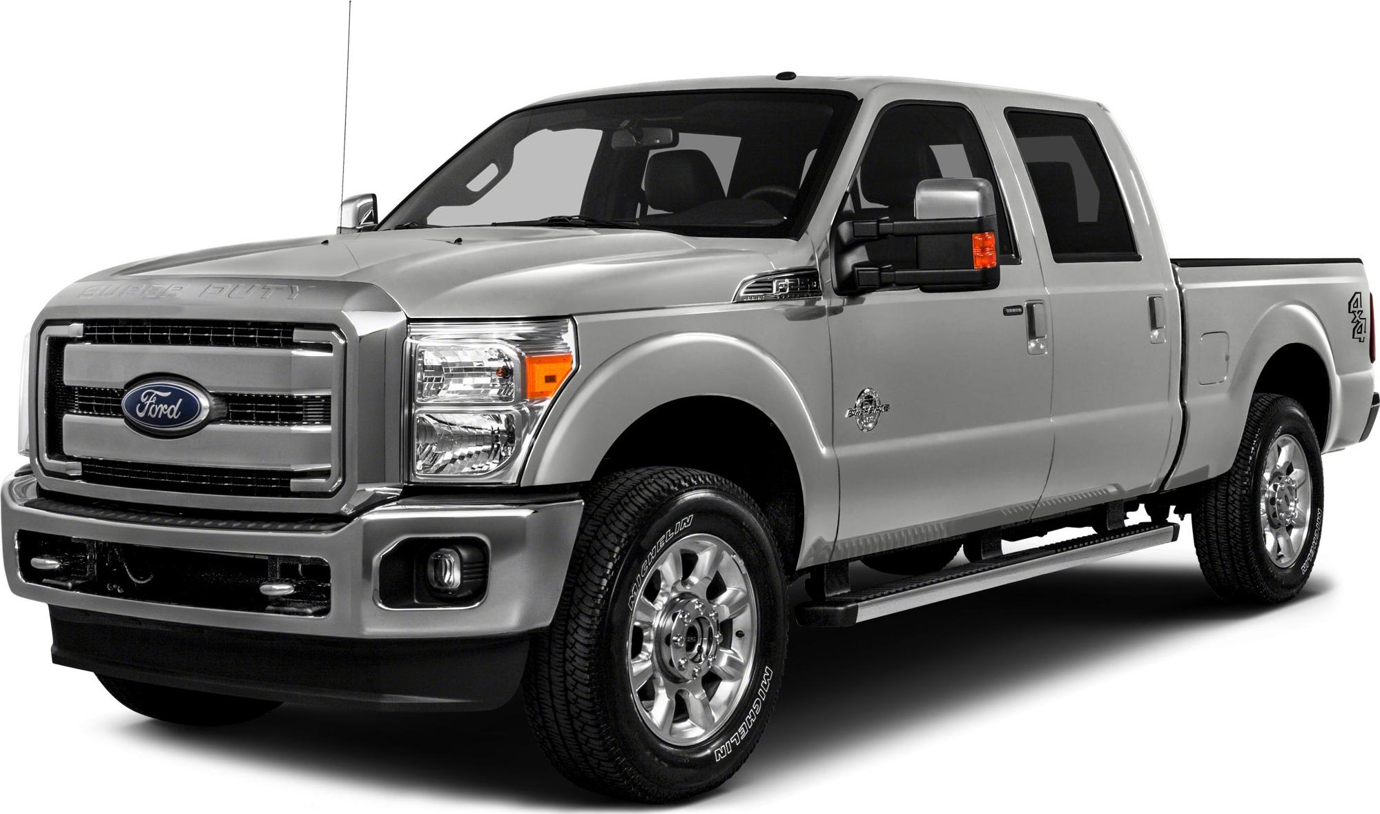 Front view of a crew cab short box pickup with chrome grille and rugged design