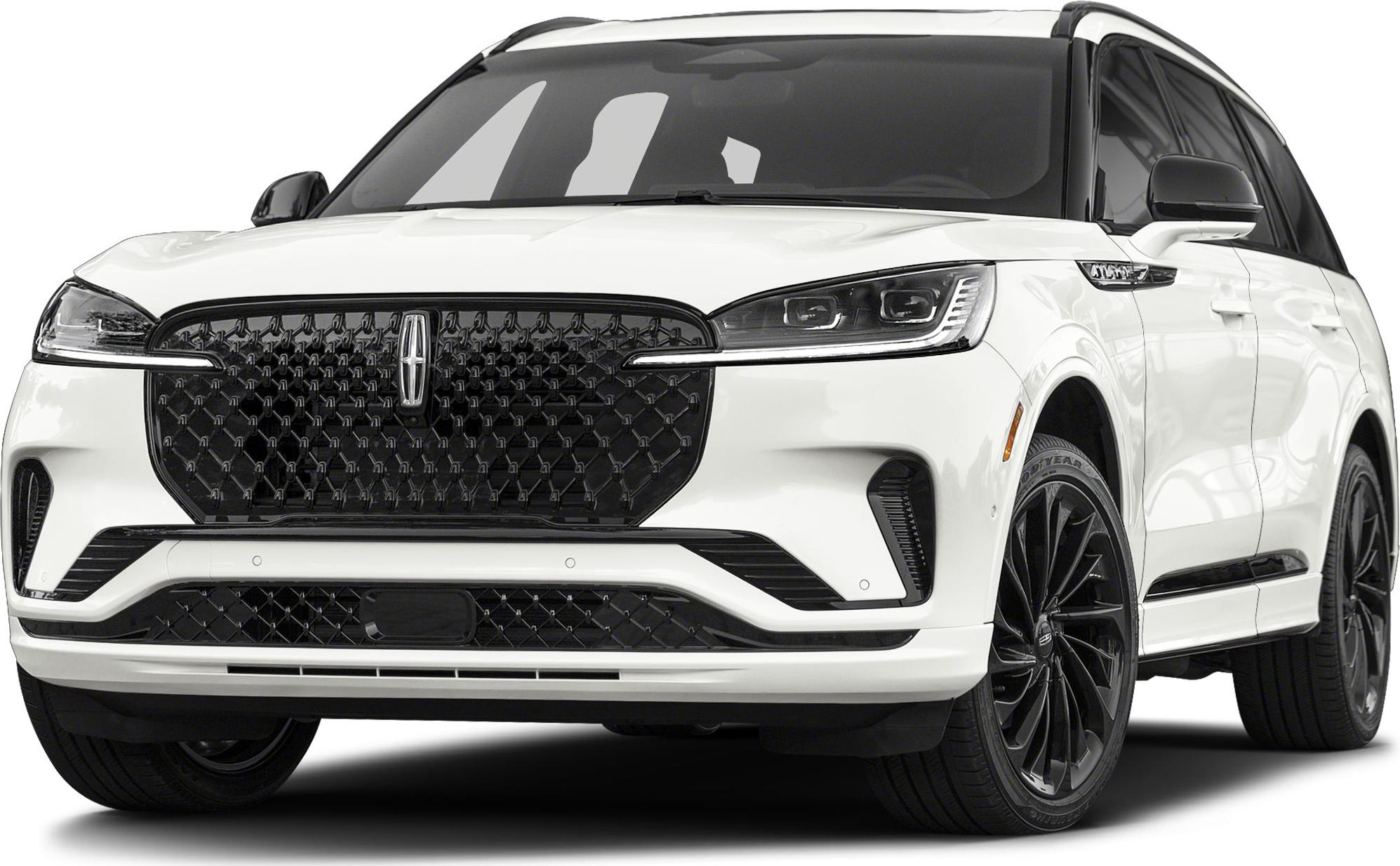 Black grille and sleek LED headlights front view