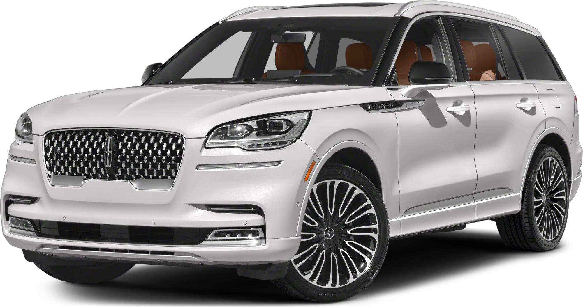 Luxury SUV front view with bold grille and LED headlights